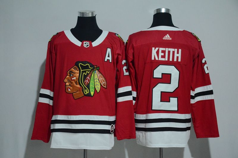 Men 2017 Chicago Blackhawks #2 Keith red Adidas jerseys->chicago blackhawks->NHL Jersey